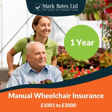 1 Year Manual Wheelchair Insurance - £1,001 to £3,000
