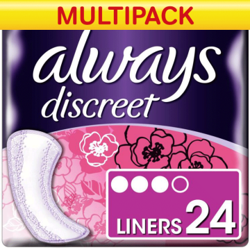 Always Discreet Liners - Case Saver - 4 Packs of 24