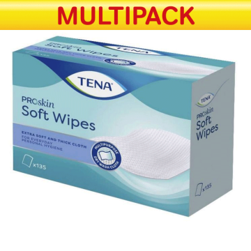 CASE SAVER TENA Soft Wipe 30x32cm (8 Packs of 135)