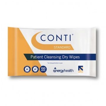 Conti Standard Patient Cleansing Dry Wipes - Large - 100 Pack