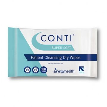Conti Supersoft Cleansing Dry Wipes - Large - 100 Pack