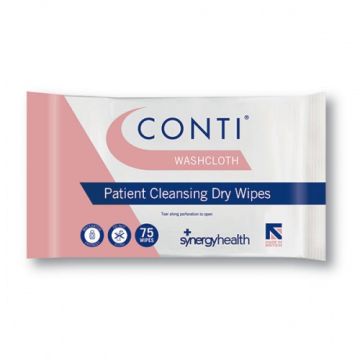 Conti Washcloth Patient Cleansing Dry Wipes - Large - 75 Pack