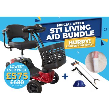 Drive ST1 Lightweight Mobility Scooter - BUNDLE OFFER - Red