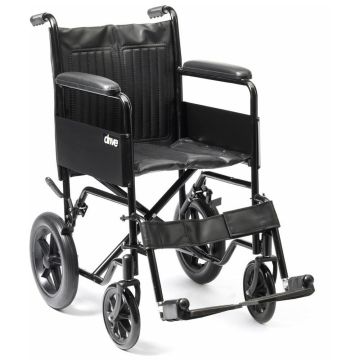 Drive S1 Steel Transit Wheelchair - Black