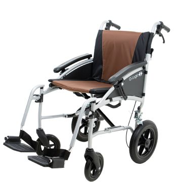 G-Logic Attendant Pushed Wheelchair - Brown
