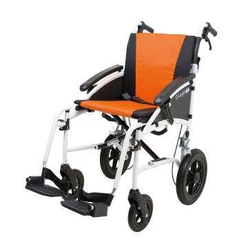 G-Logic Attendant Pushed Wheelchair - Orange