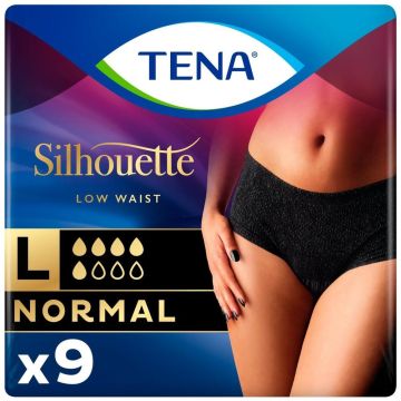 TENA Silhouette Normal Low Waist Noir Pants - Large - 9 Pack