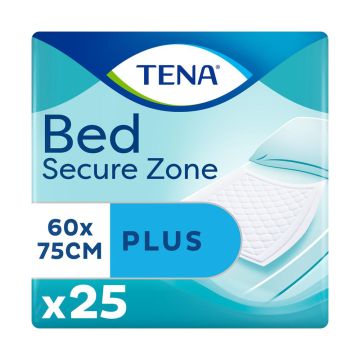 TENA Bed Plus Secure Zone Pads - 60x75cm - 25 Pack