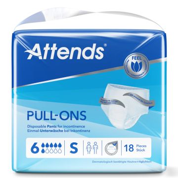 Attends Pull-Ons 6 Pants - Small - 18 Pack