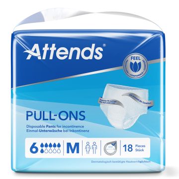 Attends Pull-Ons 6 Pants - Medium - 18 Pack