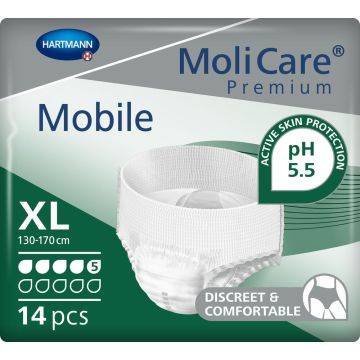 MoliCare Premium Mobile 5 Drop Pants - XL - 14 Pack