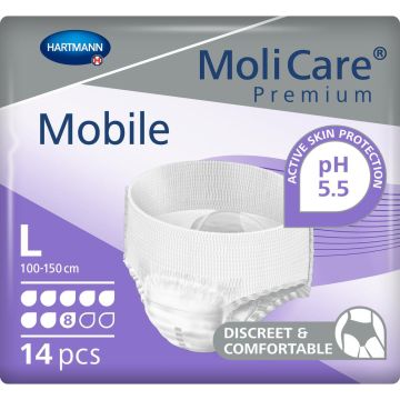 MoliCare Premium Mobile 8 Drop Pants - Large - 14 Pack