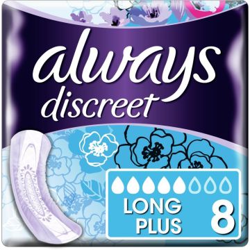 Always Discreet Pads Long Plus - 8 Pack