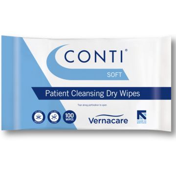 Conti Soft Patient Cleansing Dry Wipes - Large - 100 Pack