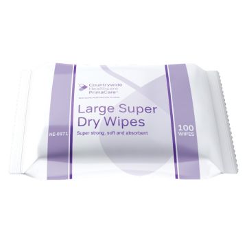 Primacare Super Dry Wipes - 32x30cm - 100 Pack