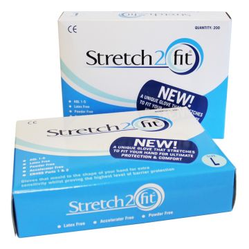 Stretch2Fit Blue Disposable Gloves - Large - 200 Pack