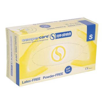 Synthetic Powder Free Disposable Gloves - Small - 100 Pack