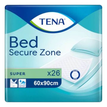 TENA Bed Super Secure Zone Pads - 60x90cm - 26 Pack
