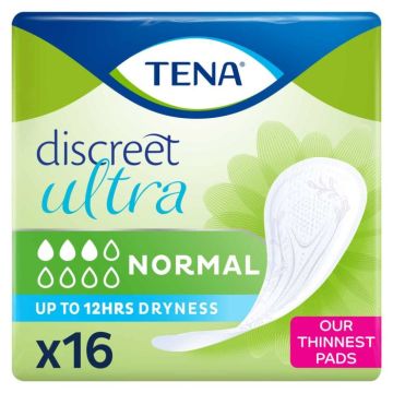 TENA Discreet Ultra Pad Up Normal  | Pack of 16