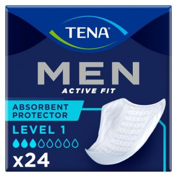 TENA Men Level 1 Absorbent Protector Pads - 24 Pack