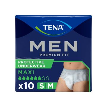 TENA Men Premium Fit Level 4 Pants - Small/Medium - 10 Pack