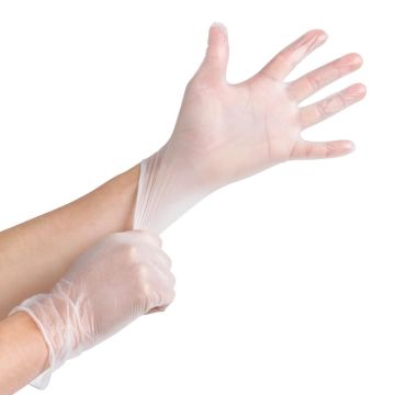 Vinyl Powder Free Disposable Gloves - Small - 100 Pack