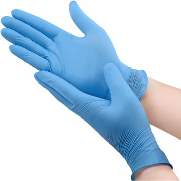 Blue Nitrile Powder Free Disposable Gloves - Large - 100 Pack