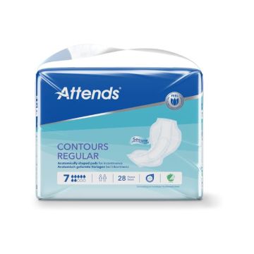 Attends Contours Regular 7 Pads - 28 Pack