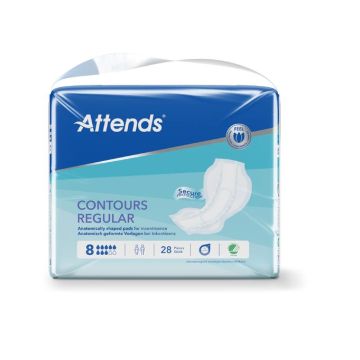 Attends Contours Regular 8 Pads - 28 Pack
