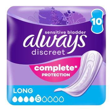 Always Discreet Pads Long - Bulk Saver - 4 Packs of 10