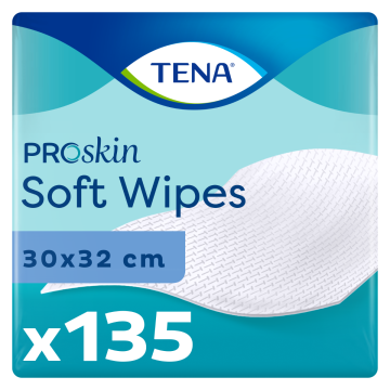 TENA Proskin Soft Wipes - 135 Pack