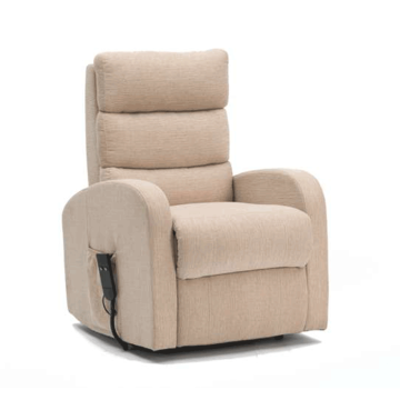 Single Motor Rise Recliner in Oatmeal Fabric