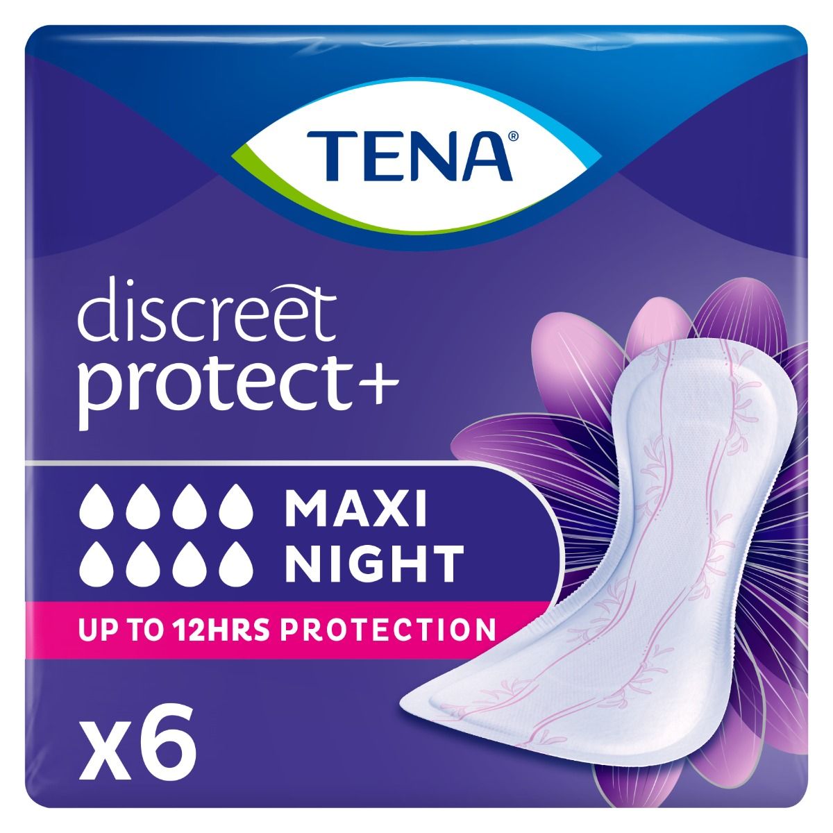 TENA\u0020Discreet\u0020Maxi\u0020Night\u0020Pads\u0020\u002D\u00206\u0020Pack