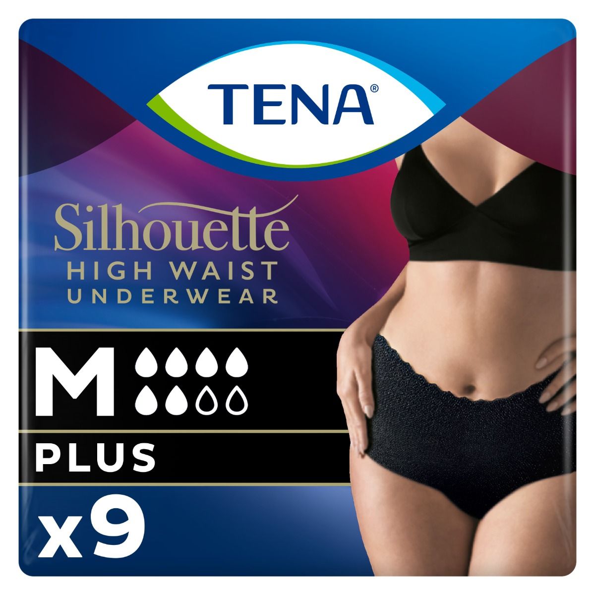 TENA\u0020Silhouette\u0020Plus\u0020Medium\u0020\u002D\u0020Black\u0020\u0028High\u0020Waist\u0029\u0020\u002D\u0020Pack\u0020of\u00209