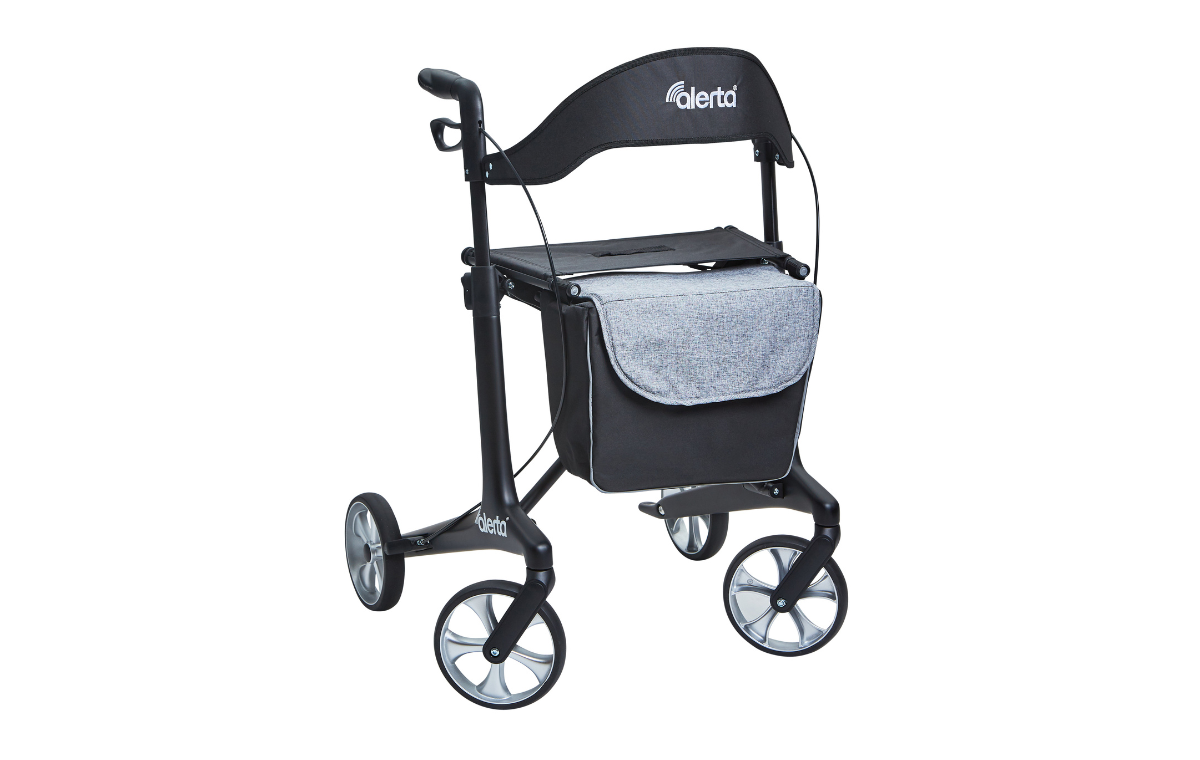 Four\u002DWheel\u0020Carbon\u0020Ultra\u0020Lite\u0020Rollator\u0020\u0028Satin\u0020Black\u0029\u0020\u002D\u0020Each
