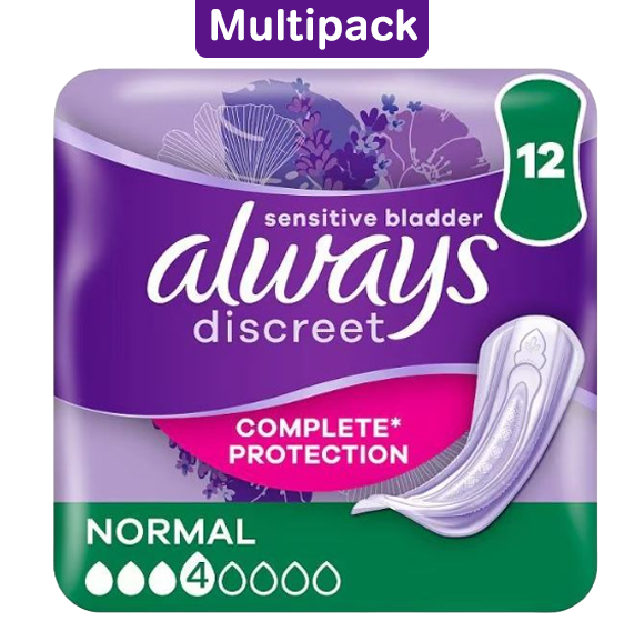 Always\u0020Discreet\u0020Pads\u0020Normal\u0020\u002D\u0020Bulk\u0020Saver\u0020\u002D\u00204\u0020Packs\u0020of\u002012