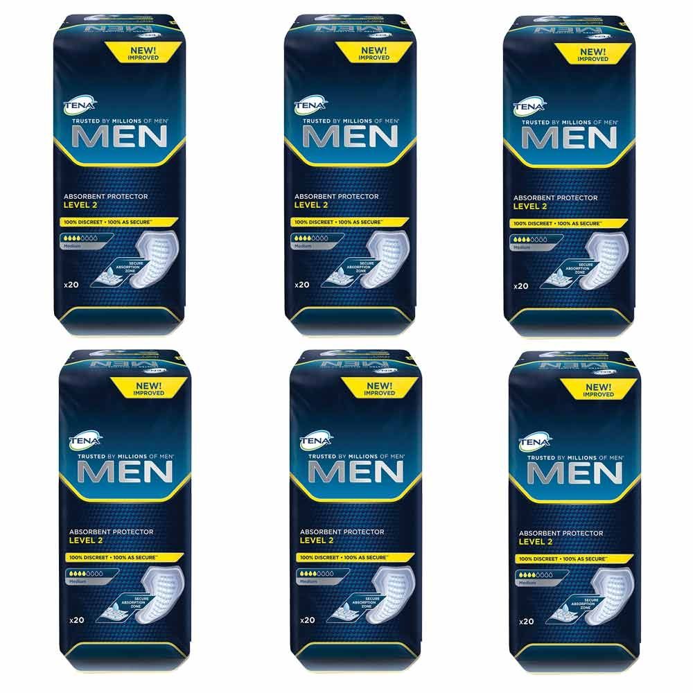 TENA\u0020Men\u0020Level\u00202\u0020Absorbent\u0020Protector\u0020Pads\u0020\u002D\u0020Bulk\u0020Saver\u0020\u002D\u00206\u0020Packs\u0020of\u002020