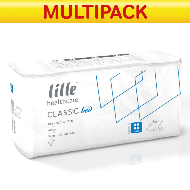 Lille\u0020Healthcare\u0020Classic\u0020Bed\u0020Maxi\u0020Pads\u0020\u002D\u002060x90cm\u0020\u002D\u0020Bulk\u0020Saver\u0020\u002D\u00204\u0020Packs\u0020of\u002025