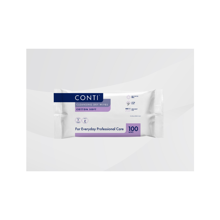 Conti\u0020Cotton\u0020Soft\u0020Large\u0020Skin\u0020Cleansing\u0020Dry\u0020Wipes\u0020\u002D\u0020100\u0020Pack