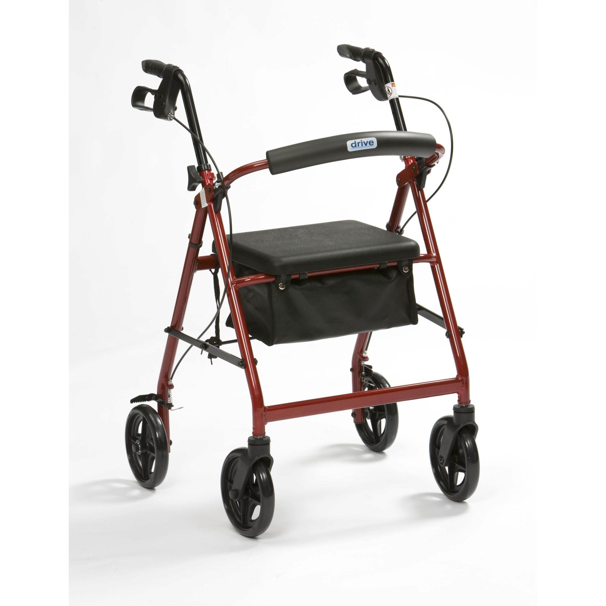 Drive\u0020R8\u0020Adjustable\u0020Seat\u0020Height\u0020Rollator\u0020\u002D\u0020Red