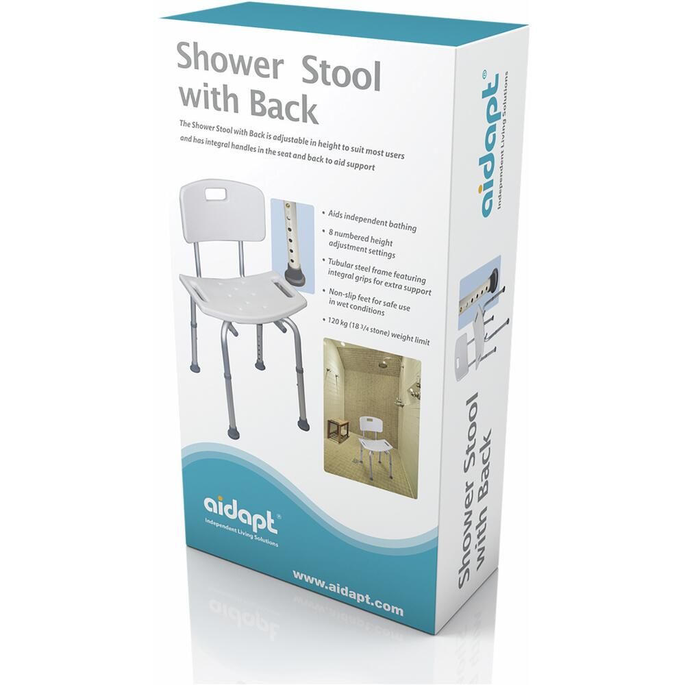 Aidapt\u0020Shower\u0020Stool\u0020with\u0020Back