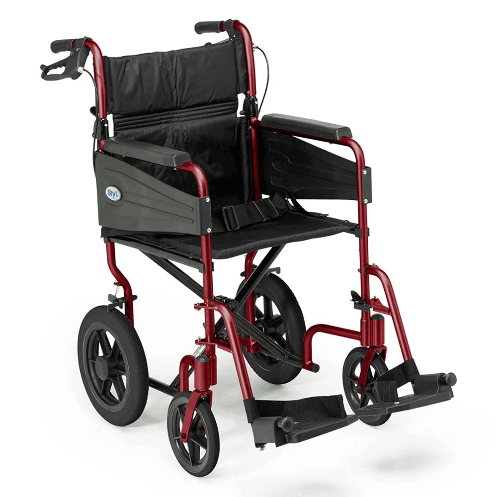 Days\u0020Escape\u0020Lite\u0020Transit\u0020Aluminium\u0020Wheelchair\u0020\u002D\u0020Red
