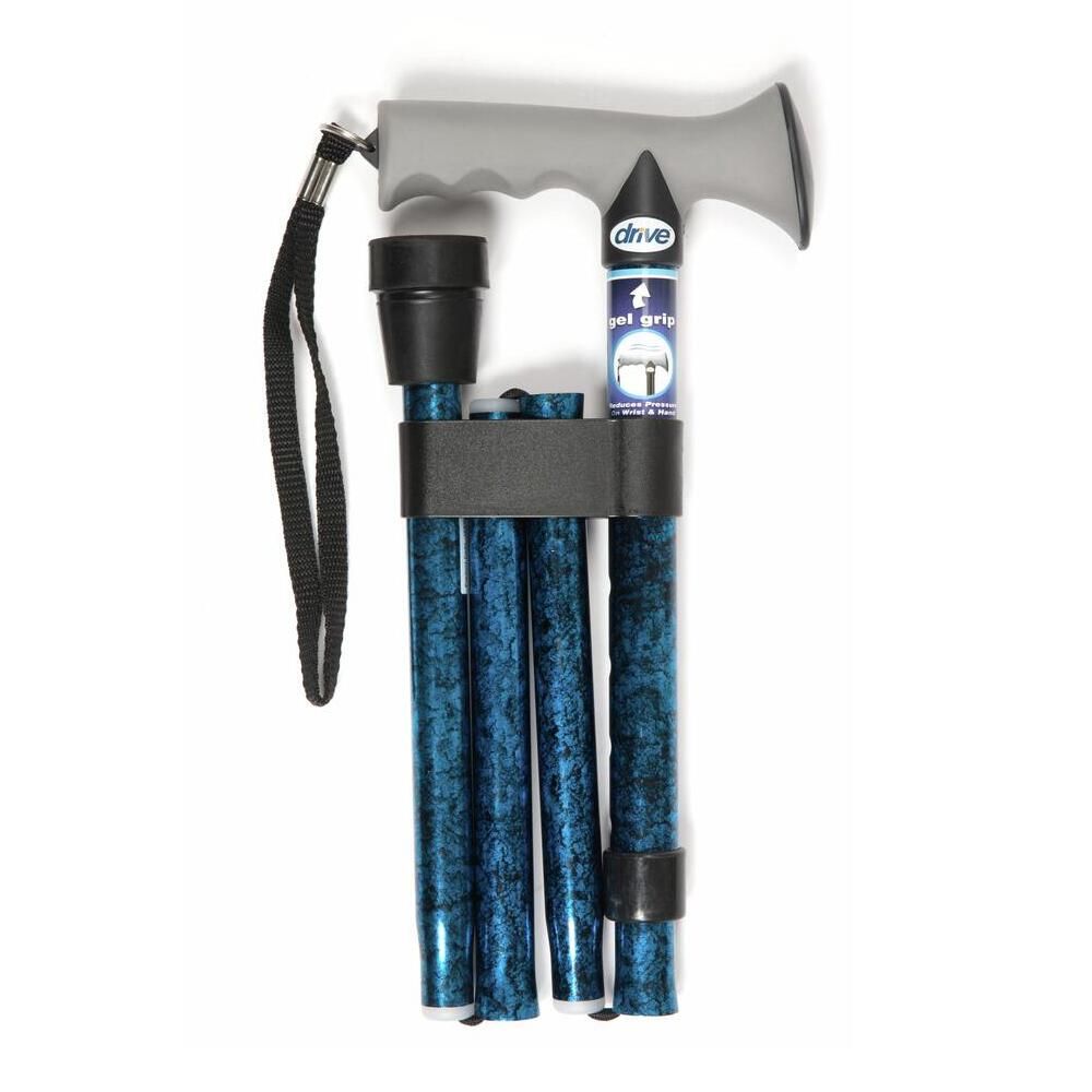 Drive\u0020Soft\u0020Grip\u0020Folding\u0020Walking\u0020Stick\u0020\u002D\u0020Blue