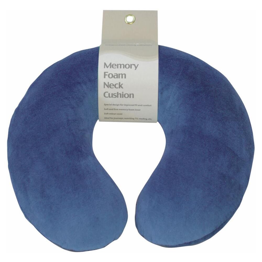 Aidapt\u0020Memory\u0020Foam\u0020Neck\u0020Cushion\u0020\u002D\u0020Blue