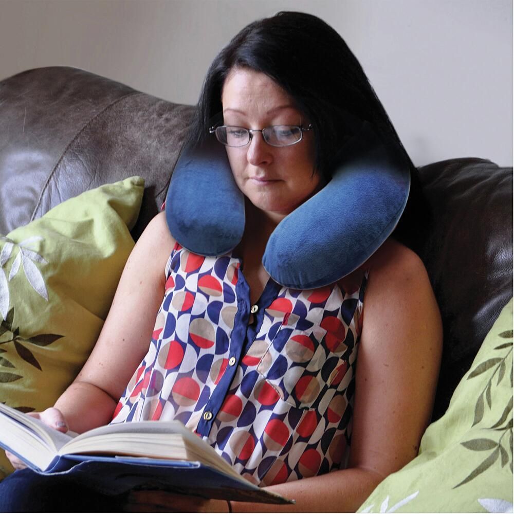 Aidapt\u0020Memory\u0020Foam\u0020Neck\u0020Cushion\u0020\u002D\u0020Blue