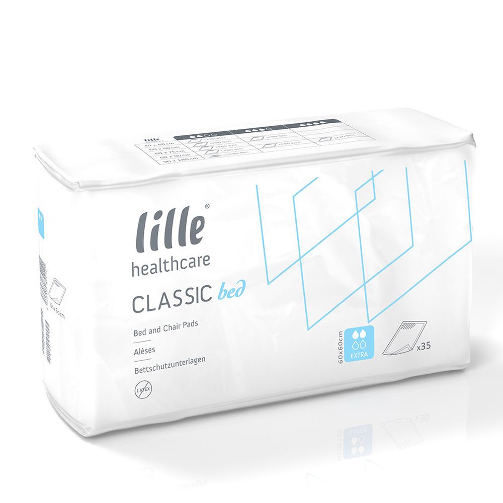 Lille\u0020Healthcare\u0020Classic\u0020Bed\u0020Pad\u0020Extra\u0020\u002D\u002060x60cm\u0020\u002D\u002035\u0020Pack