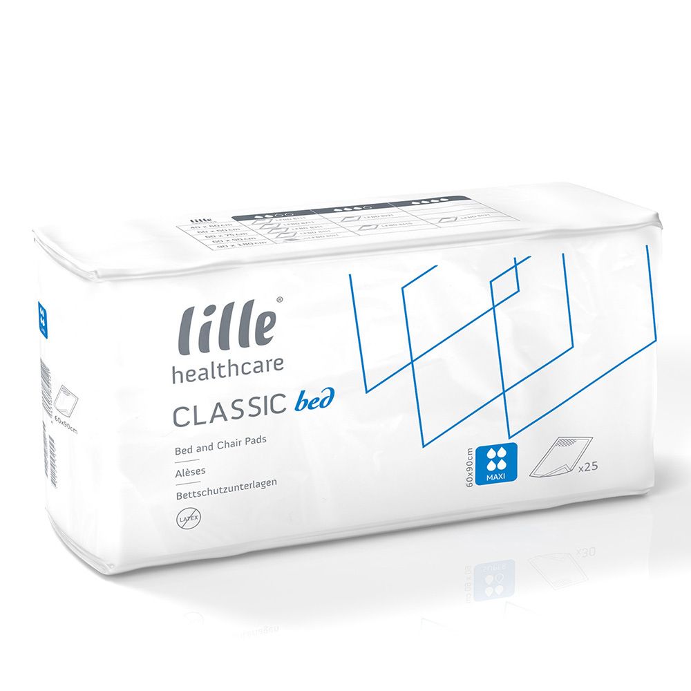 Lille\u0020Healthcare\u0020Classic\u0020Bed\u0020Pad\u0020Maxi\u0020\u002D\u002060x90cm\u0020\u002D\u002025\u0020Pack