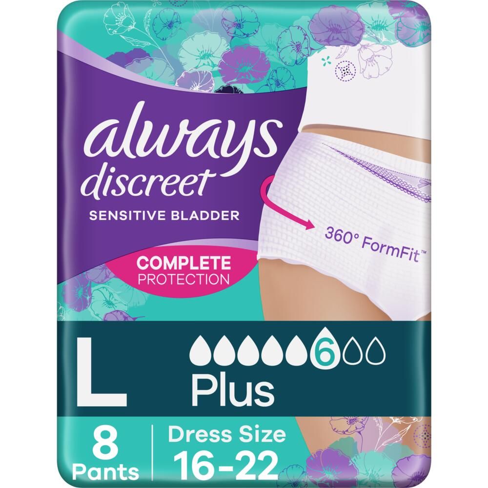 Always\u0020Discreet\u0020Pants\u0020Plus\u0020\u002D\u0020Large\u0020\u002D\u0020Bulk\u0020Saver\u0020\u002D\u00202\u0020Packs\u0020of\u00208