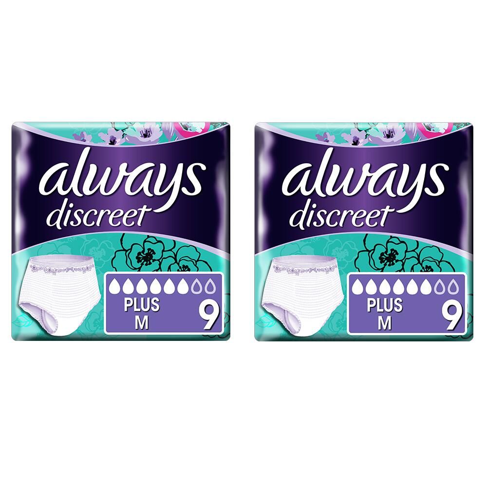 Always\u0020Discreet\u0020Pants\u0020Plus\u0020\u002D\u0020Medium\u0020\u002D\u0020Bulk\u0020Saver\u0020\u002D2\u0020Packs\u0020of\u00209