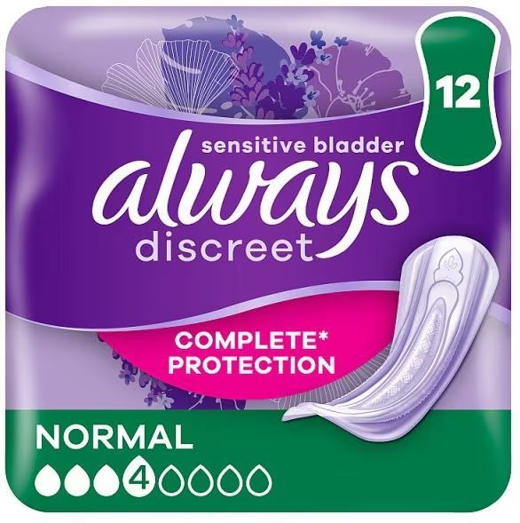 Always\u0020Discreet\u0020Pads\u0020Normal\u0020\u002D\u002012\u0020Pack